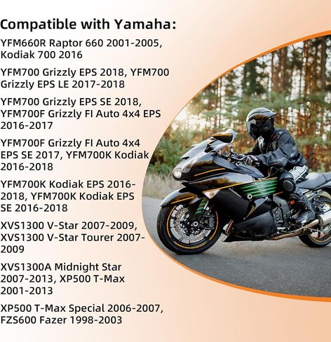 1541A-LBA2-E00 5DM-13440-00-00 Oil Filter for Yamaha Raptor 660 YFM660R 2001-2005 V Star 1300 XVS1300 2007-2012 Kymco MXU 700i Xciting 500 Kodiak 700 YFM700 2016-2017 Grizzly 700 2016-2017 (2 PCS) in Kuwait