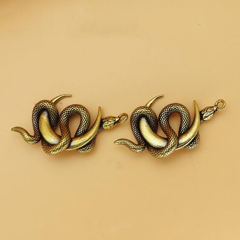 4pcs Brass Moon Snake Crescent Keychain - Elegant Lunar Snake Design Mobile Phone Charm & Accessory in Saudi Arabia
