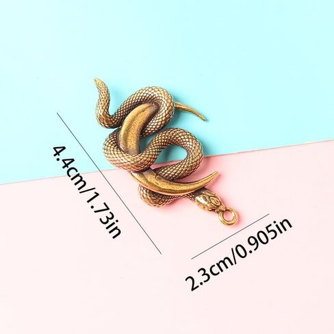 4pcs Brass Moon Snake Crescent Keychain - Elegant Lunar Snake Design Mobile Phone Charm & Accessory in Saudi Arabia