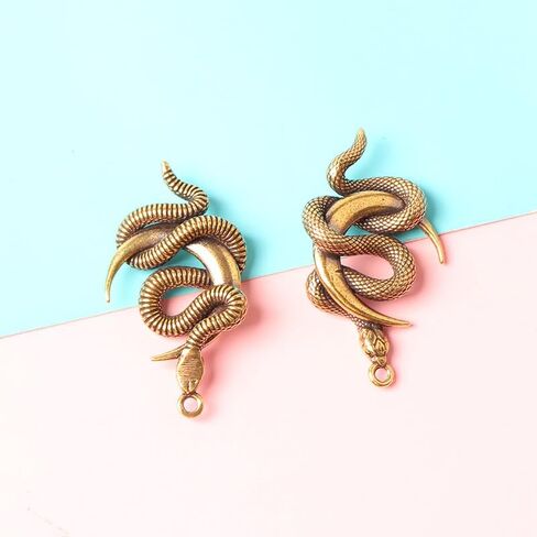 4pcs Brass Moon Snake Crescent Keychain - Elegant Lunar Snake Design Mobile Phone Charm & Accessory in Saudi Arabia