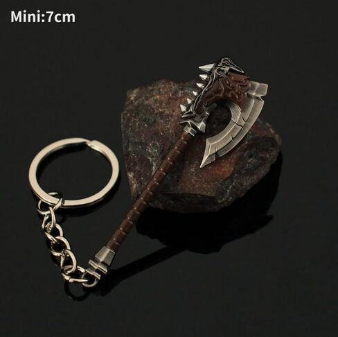 World of Warcraft Gorehowl Keychain – Legendary Orc Weapon Keychain for Gamers & Collectors Model Action Figures Game Toys Collection Gift Desk Decoration Backpack Pendant Gift in Saudi Arabia