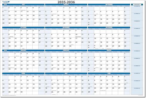 2026-2027 تقويم جداري أفقي مالي ممتاز قابل للمسح الجاف من يوليو إلى يونيو 24 بوصة × 36 بوصة. يتضمن قلم تحديد وممحاة in Kuwait