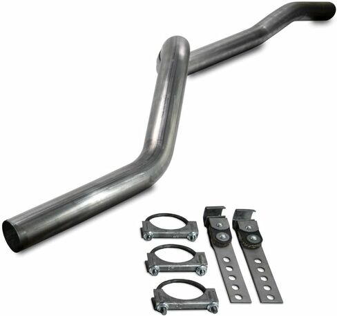 84-01 جيب شيروكي XJ 4.0L 2.5 بوصة طقم عادم ألومنيوم بدون مخرج خلفي كاتم للصوت in Kuwait