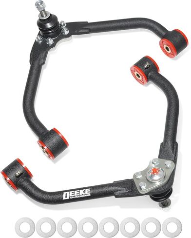 Front Upper Control Arms for 2002–2007 Jeep Liberty KJ, 1–4" Lift, Heavy Duty Suspension Arms with Pre-Installed PU Bushings & Ball Joints, Wrinkle Black (2PCS) in Kuwait