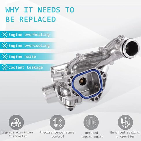 11538674895 Engine Coolant Thermostat Housing Assembly Compatible for Mini Cooper 2011-2015, Mini Cooper Countryman 2011-2016, Mini Cooper Paceman 2013-2016 in Kuwait