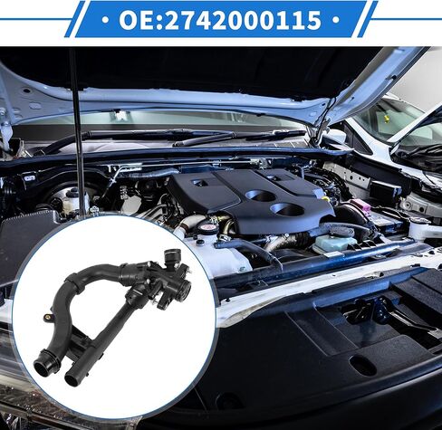 1 قطعة ترموستات السيارة لمرسيدس بنز C300 2015-2018 E300 2017-2019 البلاستيك الأسود منظم حرارة المحرك المبرد مبيت تجميع رقم 2742000115/2742003100 in Saudi Arabia