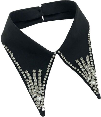 LoudSung Detachable Neckwear Simple Fake Collar Retro False Collar Colorful Embroidery Design for Women Girls in Saudi Arabia