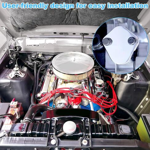 بديل Earthtec لكتلة صغيرة من مضخة الوقود Ford Blockk Off Chrom Steel 260 289 302 351W 2058 in Kuwait