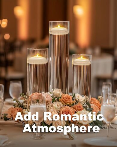 5plots 24Pack 200 Hour Flameless Floating Candles, 3 Inches White Waterproof Led Tealights for Wedding Vases Centerpieces Party Proposal Pool Decor Decoration in Saudi Arabia