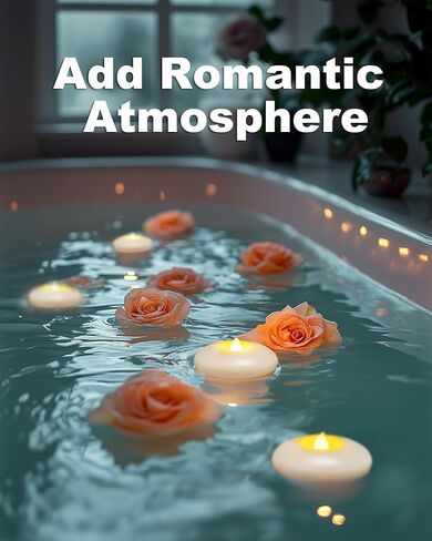 5plots 24Pack 200 Hour Flameless Floating Candles, 3 Inches White Waterproof Led Tealights for Wedding Vases Centerpieces Party Proposal Pool Decor Decoration in Saudi Arabia
