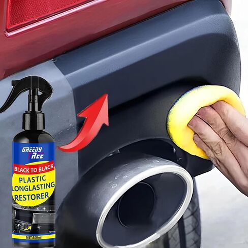 مُرمم نهائي لبلاستيك وتزيين السيارة - العودة إلى اللون الأسود يعيد الحواف الباهتة، وحماية من الأشعة فوق البنفسجية، وطلاء سيراميك طويل الأمد، وتركيبة غير دهنية للداخل والخارج in Kuwait