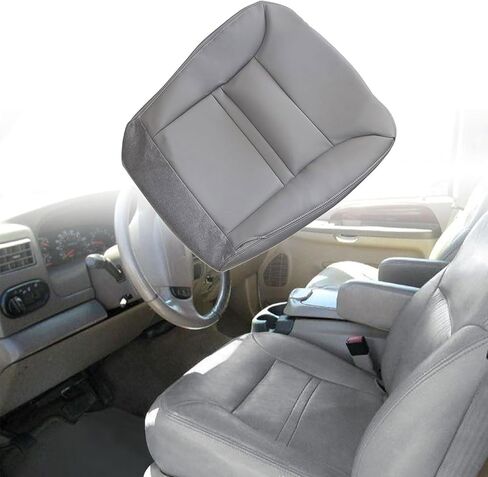 SecosAutoparts Front Driver Side Bottom Replacement Microfiber Leather Seat Cover #2 Medium Graphite Gray Compatible with Ford Excursion XLT Limited 2000 2001 in Saudi Arabia