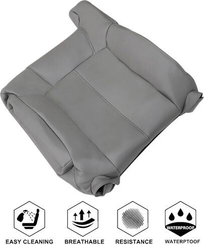 NLQR Front Driver and Passenger Side Bottom and Top Seat Covers & Driver Bottom Foam Cushion Compatible with Chevy Silverado Tahoe Suburban GMC Sierra 1999-2002 in Saudi Arabia