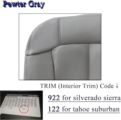 NLQR Front Driver and Passenger Side Bottom and Top Seat Covers & Driver Bottom Foam Cushion Compatible with Chevy Silverado Tahoe Suburban GMC Sierra 1999-2002 in Saudi Arabia