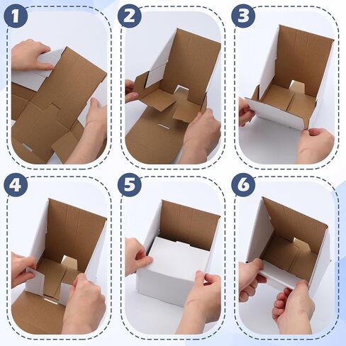 50 Pcs Corrugated Brochure Holders for 4 x 9'' Literature White Cardboard Display Stands Corrugated Trifold Brochure Holders for Magazine, Pamphlet, Booklets, Menu, Offices in Saudi Arabia