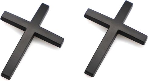 Cross Sticker Jesus Christian Car Decals 3D Metal Truck Emblem Badge Self Adhesive Scratch Covering Decoration for Motorcycle Body Fender Tail Exterior Accessories Pack of 2 (Red) in Saudi Arabia