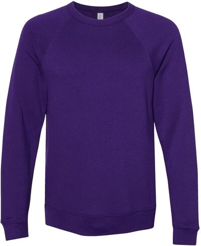 Bella + Canvas Unisex Sponge Fleece Crewneck Sweatshirt, TEAM PURPLE, L in Saudi Arabia
