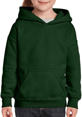 Youth Gildan Heavyweight Blend Hooded Sweatshirt in Forest Green - Medium (10/12) in Saudi Arabia