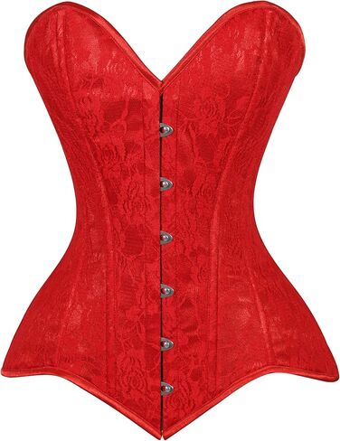 Daisy corsets Women's Daisy Corsets Womens Red Lace Overbust Corset Bustier Top & Plus Size - Lingerie & Fashion in Saudi Arabia