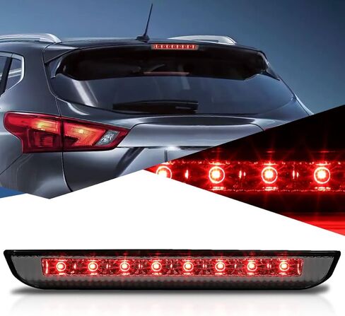 ضوء الفرامل الثالث LED بالكامل من Auto Dynasty متوافق مع 2014-2019 Nissan Rogue، مصباح الكابينة الخلفي الخلفي للشحن، ضوء إيقاف عالي، غطاء أحمر in Saudi Arabia
