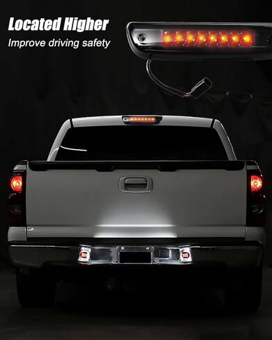 LED Third Brake Light Lamp Fit for Tacoma 1995-2015 Tacoma 2016 Second, Rear Center High Mount Stop Lamp Black Housing Clear Lens Replace 81570-04030 8157004030 81571-04010 8157104010 in Saudi Arabia