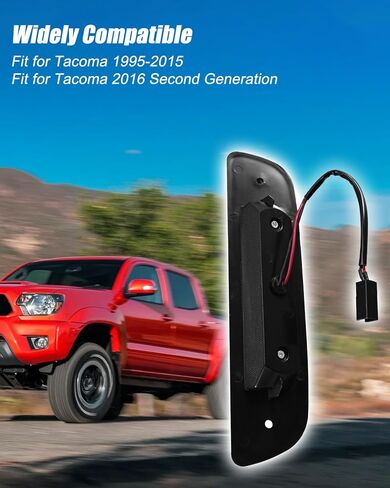 LED Third Brake Light Lamp Fit for Tacoma 1995-2015 Tacoma 2016 Second, Rear Center High Mount Stop Lamp Black Housing Clear Lens Replace 81570-04030 8157004030 81571-04010 8157104010 in Saudi Arabia