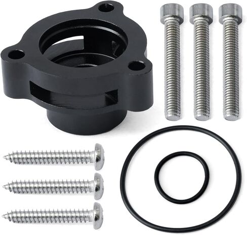 استبدال محول صمام النفخ لسيارة تشيفي سيلفرادو كولورادو لسيارة جي إم سي سييرا كانيون لكاديلاك CT4 2.7L Turbo 2019 2020 2021 2022 2023 2024 2025، بديل لمحول BOV الألومنيوم الأسود in Kuwait