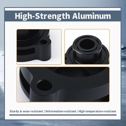 استبدال محول صمام النفخ لسيارة تشيفي سيلفرادو كولورادو لسيارة جي إم سي سييرا كانيون لكاديلاك CT4 2.7L Turbo 2019 2020 2021 2022 2023 2024 2025، بديل لمحول BOV الألومنيوم الأسود in Kuwait