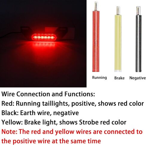 Universal LED Motorcycle B6 Dual License Plate LED Brake Light ATV Burst Flash Tail Stop Lamp Auxiliary Lights Taillight in Kuwait