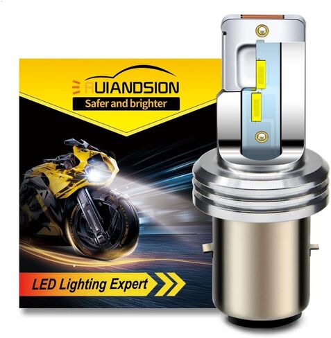 Ruiandsion BA20D LED أضواء الدراجات النارية لمبة H6 فائقة السطوع 6000K أبيض 1800 لومن AC/DC 9-32V عالية منخفضة الشعاع CSP رقائق LED لمبة لمصباح الدراجة النارية in Saudi Arabia