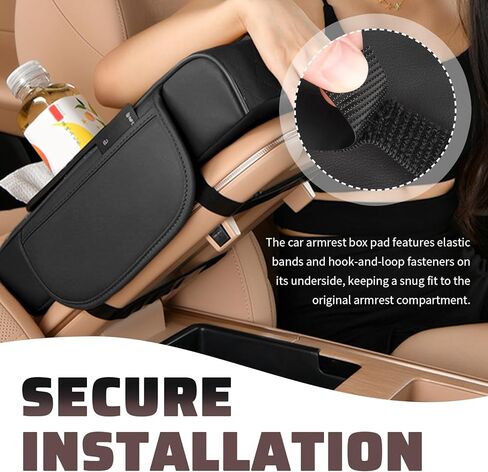 2026 New 5 in1 Car Armrest Storage Box,Multifunctional Leather Car Armrest Box Pad with Cup Holder & Phone Holder & Storage Bag,Comfortable Center Console Cover for Elbow Support in Saudi Arabia