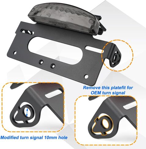 Fender Eliminator Fit for KLX300 / SM 2024-2025 License Plate Holder with LED Light Tail Tidy Fits Aftermarket/OEM Turn Signals in Saudi Arabia