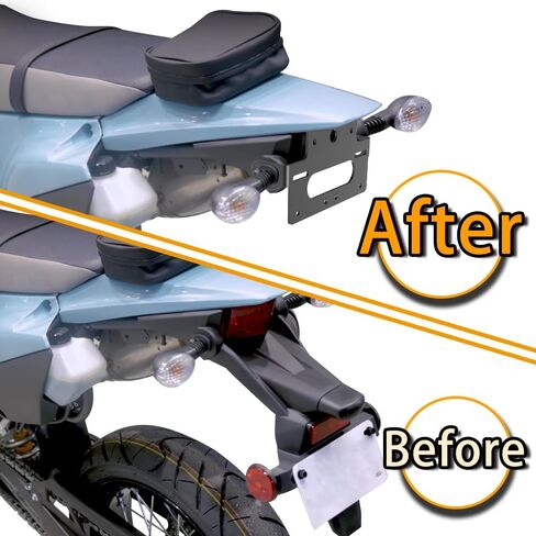 Fender Eliminator Fit for KLX300 / SM 2024-2025 License Plate Holder with LED Light Tail Tidy Fits Aftermarket/OEM Turn Signals in Saudi Arabia
