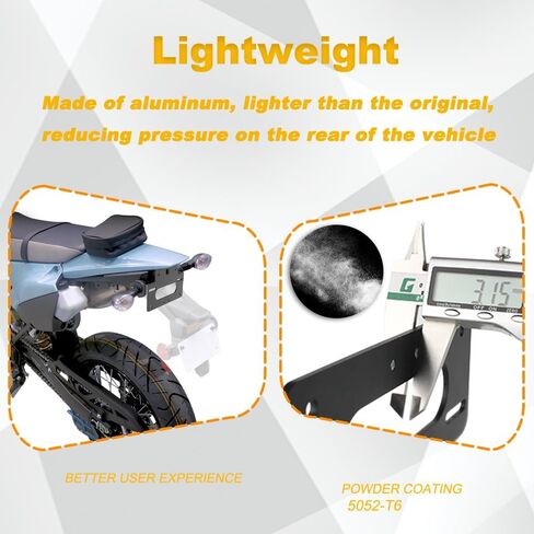 Fender Eliminator Fit for KLX300 / SM 2024-2025 License Plate Holder with LED Light Tail Tidy Fits Aftermarket/OEM Turn Signals in Saudi Arabia