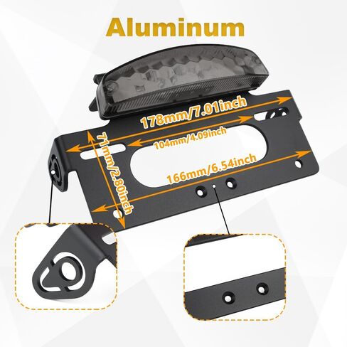 Fender Eliminator Fit for KLX300 / SM 2024-2025 License Plate Holder with LED Light Tail Tidy Fits Aftermarket/OEM Turn Signals in Saudi Arabia