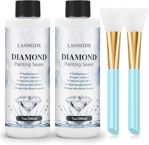 LANBEIDE Diamond Painting Sealer 200ML with Silicone Brush (7 OZ) in Saudi Arabia