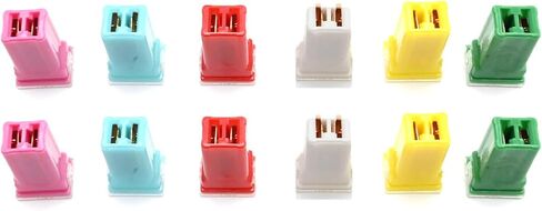 12PCS 12V-24V Car Fuses Assortment Kit, Low Profile Box Shape Fuses Set for Trucks Car SUV Boat (20A/25A/30A/40A/50A/60A) (Short) in Saudi Arabia