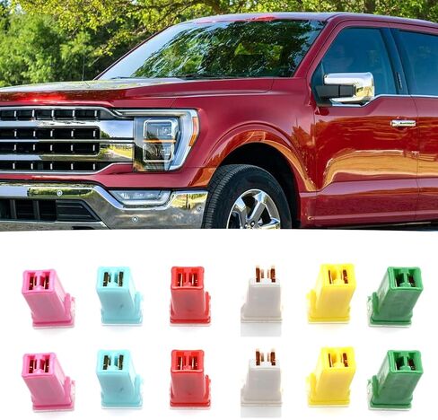 12PCS 12V-24V Car Fuses Assortment Kit, Low Profile Box Shape Fuses Set for Trucks Car SUV Boat (20A/25A/30A/40A/50A/60A) (Short) in Saudi Arabia