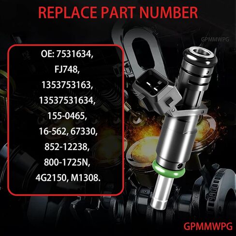 6Pcs Fuel Injectors 7531634 FJ748 Injector 6Holes Compatible with BMW 328i 330i 530i 128i X3 X5 Z4 525i 528i 325xi 2006 2007 2008 2009 2010 2011 2012 3.0L Engine 13537531634 Set of 6 in Saudi Arabia