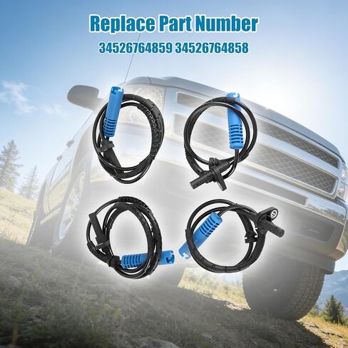4Pcs ABS Wheel Speed Sensors Front & Rear Left & Right Compatible with BMW 325xi 330xi 2006, 328i 335i xDrive 2009-2013, 328xi 335xi 2007-2008 3.0L L6 Replacement for 34526764858 34526764859 in Saudi Arabia