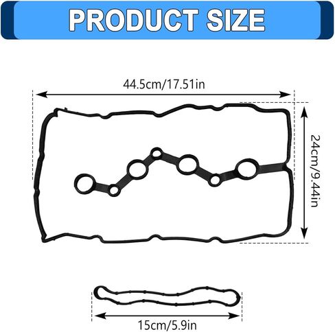 ZOKYUYS® Engine Valve Cover Gasket Set Fit for Hyundai Sonata Santa Fe (2015-2020), Fit for Kia Sorento Optima (2016-2020), 2.0L 2.4L, Replace VS50892 22441-2GGB0/ Black in Saudi Arabia