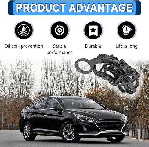 ZOKYUYS® Engine Valve Cover Gasket Set Fit for Hyundai Sonata Santa Fe (2015-2020), Fit for Kia Sorento Optima (2016-2020), 2.0L 2.4L, Replace VS50892 22441-2GGB0/ Black in Saudi Arabia
