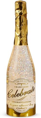 Raz Eric Cortina 12.5" Lighted Christmas Champagne Bottle Water Globe with Swirling Glitter 4419269 in Saudi Arabia