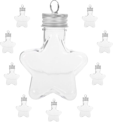 10pcs Christmas Bottle Origami Star Jar Wishing Containers Star Wishing Bottle Hanging Decor Shaped Origami Holder Empty Decor Landscape Container in Saudi Arabia