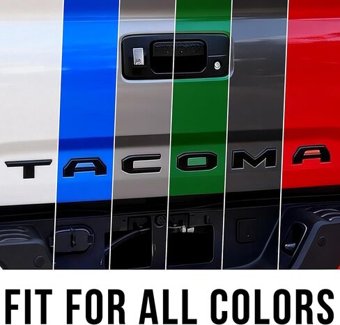 حروف إدراج الباب الخلفي 2016-2023، حروف الباب الخلفي لتاكوما، شارات الباب الخلفي المرتفعة ثلاثية الأبعاد مع لاصق قوي، شعارات بلاستيكية ABS سوداء غير لامعة، ملحقات سهلة التركيب لتاكوما in Kuwait