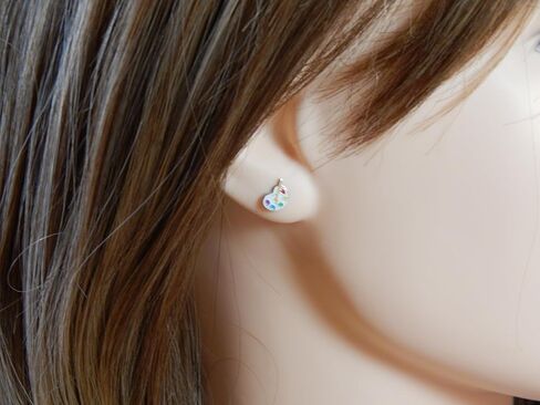 925 Sterling Silver Palette and Paintbrush Stud Earrings (Nickel Free/Hypoallergenic) 14523 in Saudi Arabia
