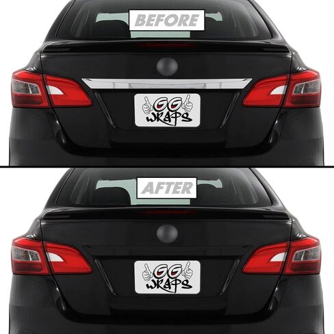 SlickMod Chrome Delete Blackout Vinyl Overlay for 2013-2019 Nissan Sentra Rear Trunk Trim (Gloss Black) in Saudi Arabia