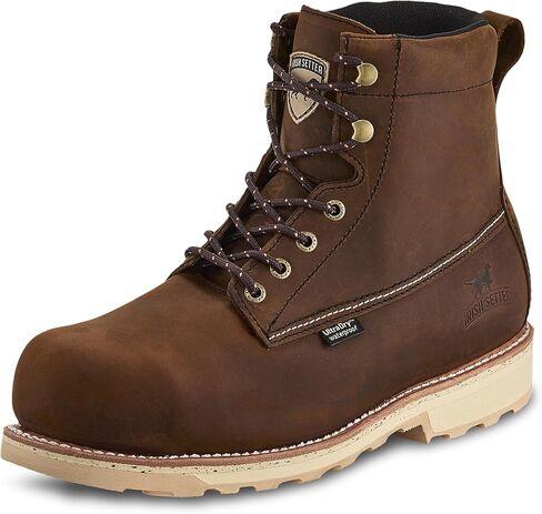 Irish Setter, Wingshooter ST, Men's, 6", Waterproof, Non-Metallic Safety Toe, Work Boot, Gaucho, 6 D (Medium) in Saudi Arabia