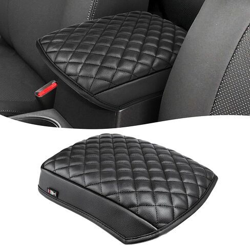 KBH Center Console Armrest Cover for Nissan Frontier 2005-2021, Xterra 2005-2015, Middle Console Arm Rest Lid Cushion Pad, Vinyl Leather Interior Accessories, Anti-Scratch, Black in Saudi Arabia