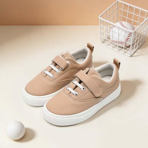Toddler Shoes for Boys Girls, Kids Canvas Sneakers Classic Comfortable Lightweight Running Walking Casual Shoes Khaki in Saudi Arabia